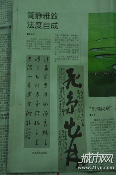 城市网"乐清名人志"第一期预告:书法家朱志杰